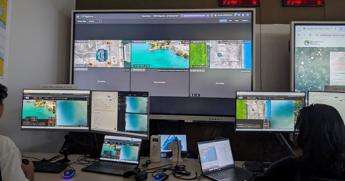 FlytBase source imagery of port drone operations. Context for the July case study; not a photograph of a newly announced October trial.