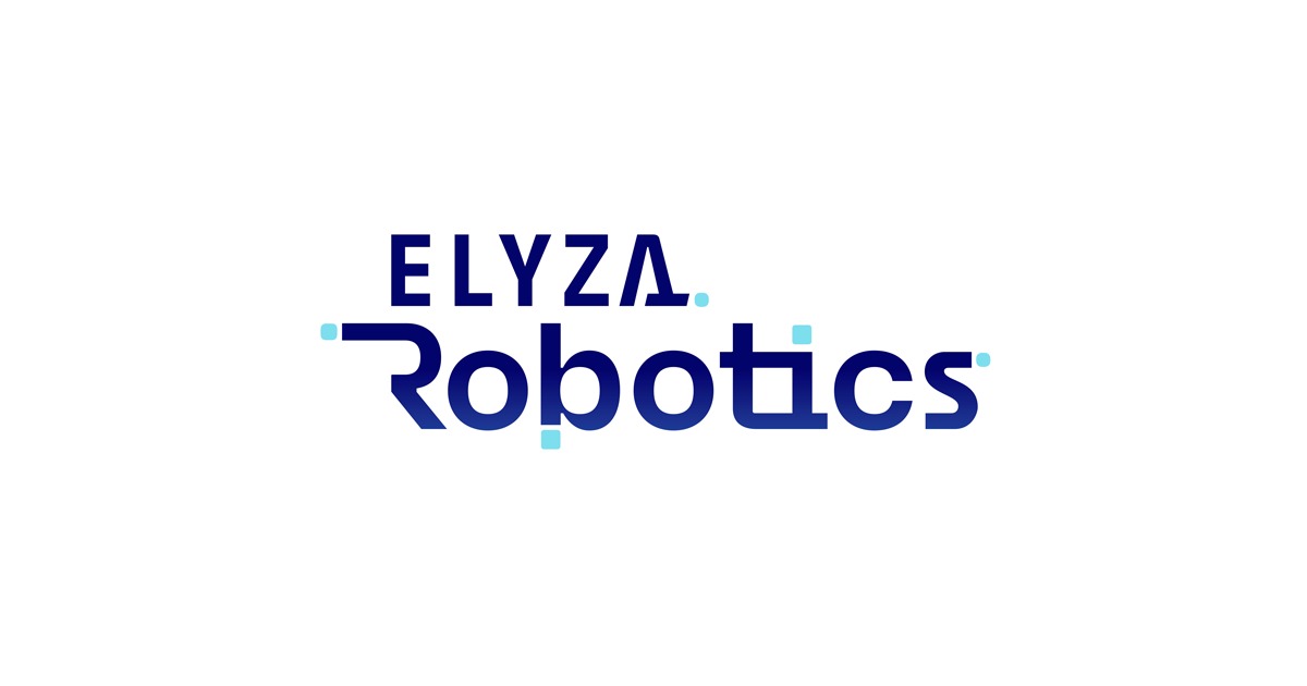 KDDI source ELYZA Robotics announcement artwork. Corporate identity for the new organization, not a photograph of completed deployments.