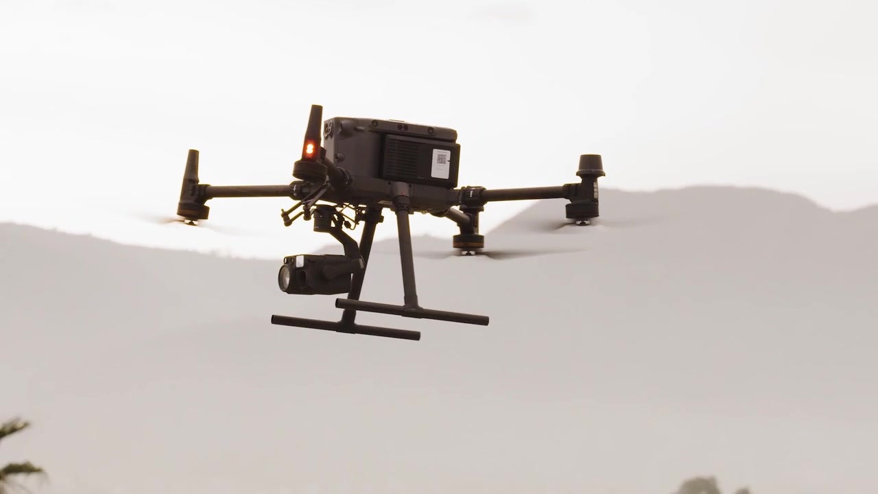 Flock response drone in flight