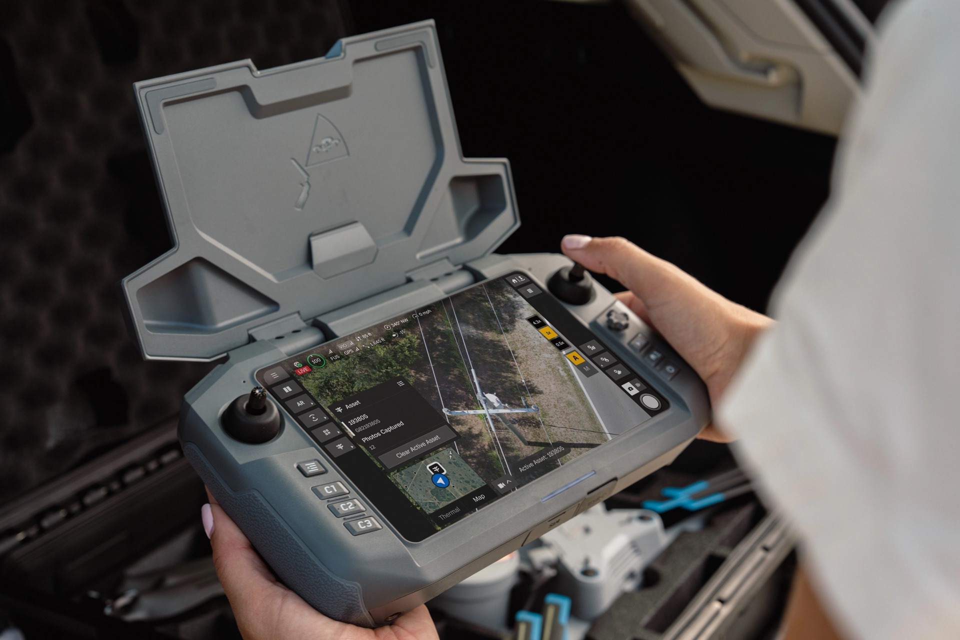 Skydio source image accompanying the Controller 2 product account; supplier product imagery, not an independently observed field trial.