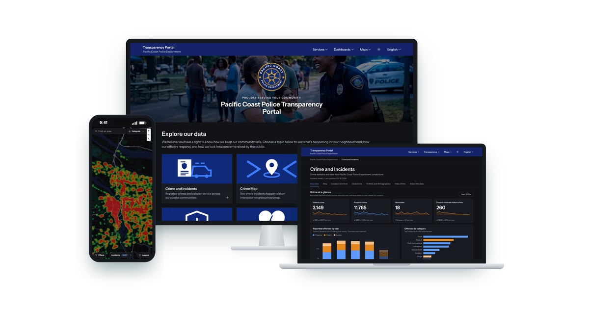 Versaterm source presentation of CommunityTrust screens. Product illustration; planned integrations and availability remain subject to the stated rollout.